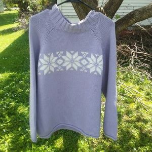 Purple snowflake sweater